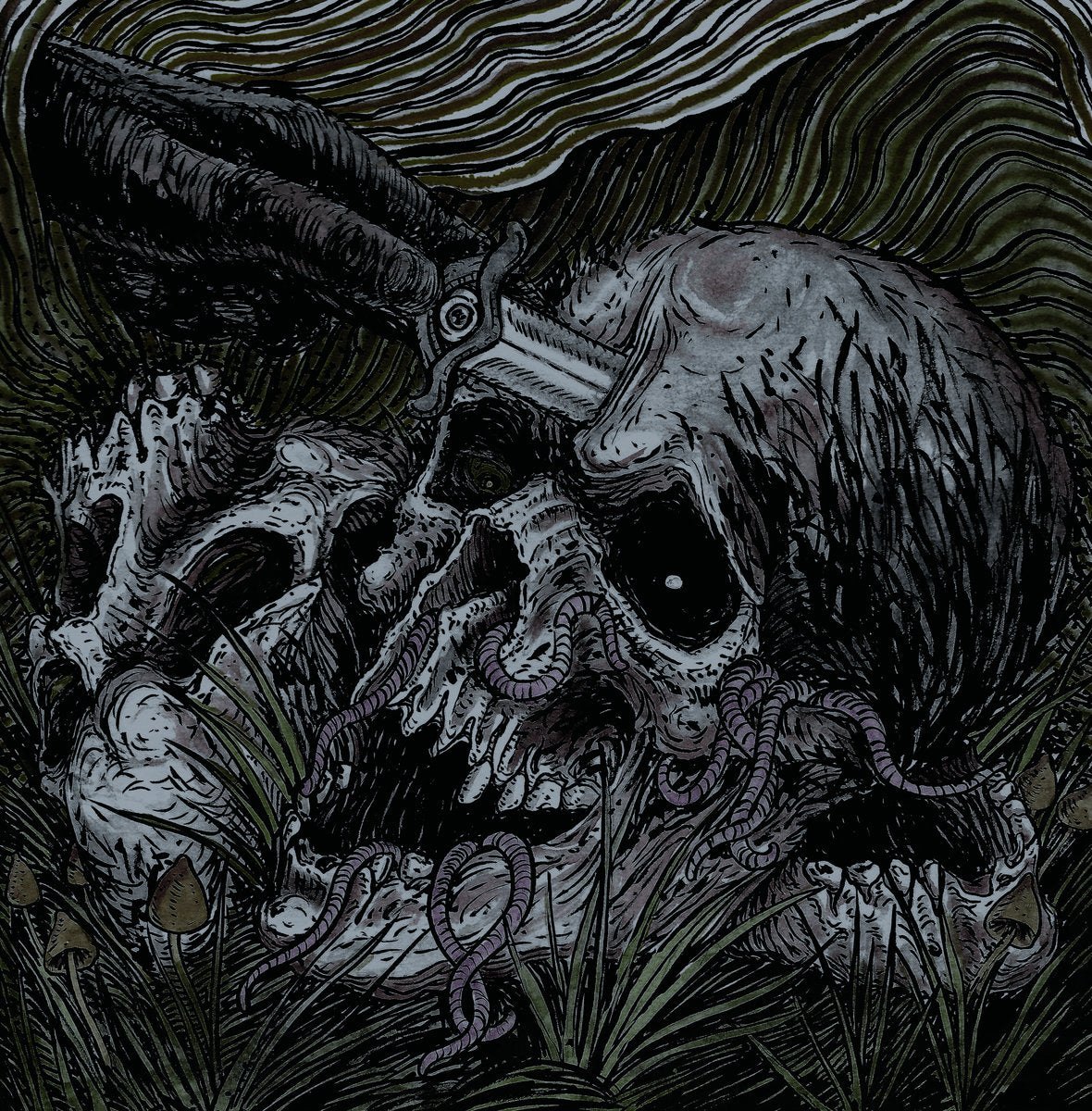 MALTHUSIAN / SUFFERING HOUR - TIME'S WITHERING SHADOW LP
