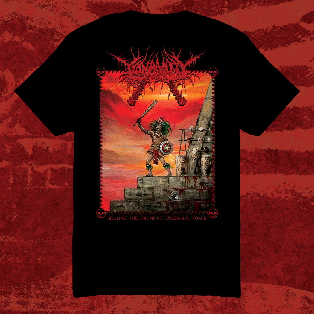 TZOMPANTLI - BEATING THE DRUMS OF ANCESTRAL FORCE T-SHIRT