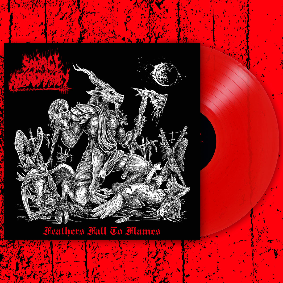 SAVAGE NECROMANCY - FEATHERS FALL TO FLAMES LP - 20 Buck Spin